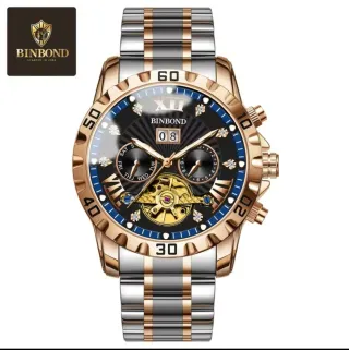 Reloj Automático Binbond Hombre Oro y Plata