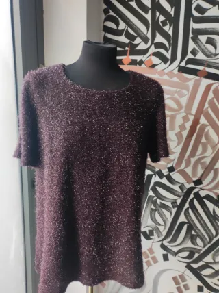 Camiseta morada brillante T52