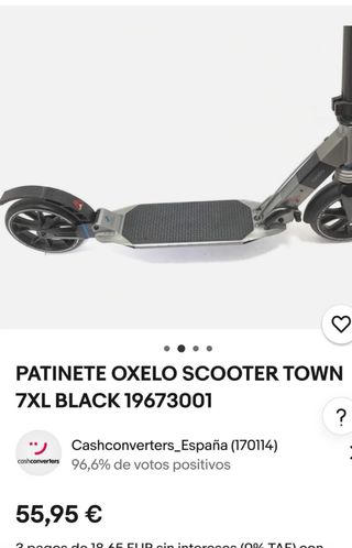Patinete Oxelo Scooter Town 7XL Negro