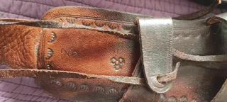 Sandalias artesanales piel marrón T41