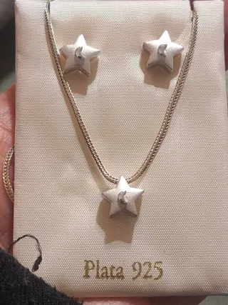 Conjuntos de Plata 925: Collar y Pendientes