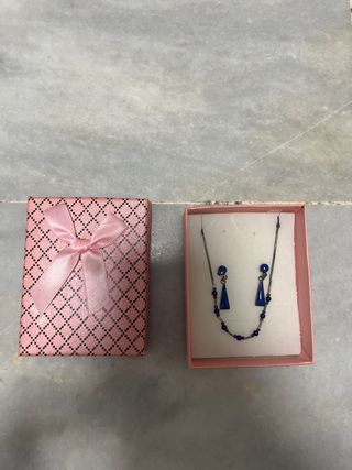 Conjunto Lapislázuli Pendientes y Pulsera