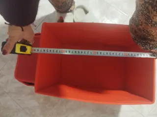 Caja Guarda Juguetes Autobús Escolar Roja