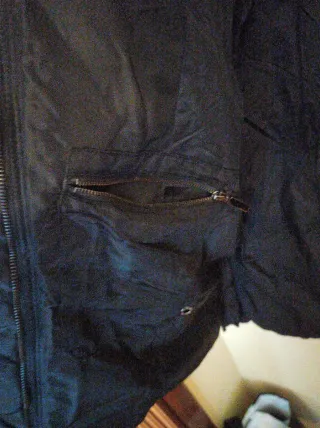 Abrigo Zara Negro Plumas Talla XL muy bueno