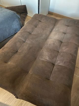 Sofá Cama Marrón Tela