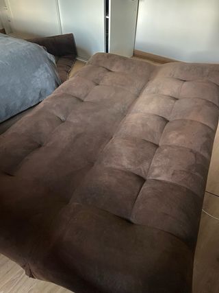 Sofá Cama Marrón Tela