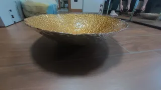 Centrotavola Vetro Argentato Diametro 38cm