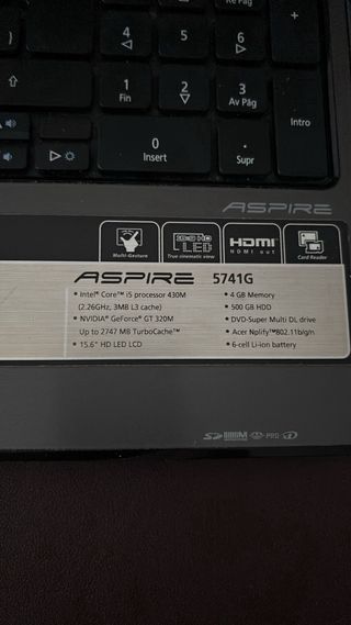 Portátil Acer Aspire 5741G