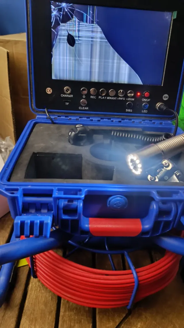 Cámara Endoscópica 9" Monitor Roto 30m