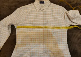 Blusa cuadros beige talla 42