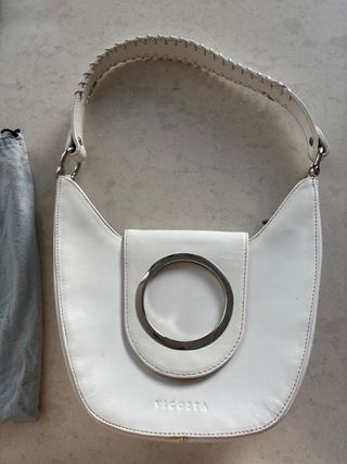 Bolso Vicosta Piel Blanco Pequeño