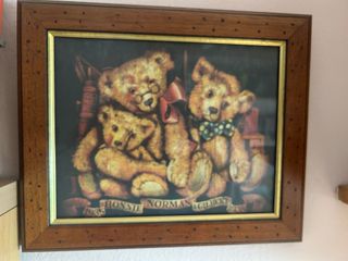 Quadretto vintage famiglia di orsetti