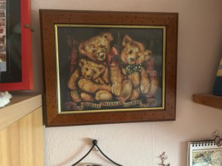 Quadretto vintage famiglia di orsetti