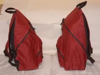 2 Zaini neri e rossi scuola tempo libero