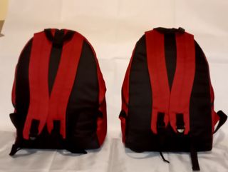 2 Zaini neri e rossi scuola tempo libero