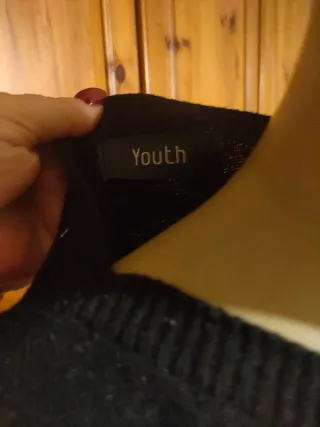 Tubino nero invernale manica 3/4 donna