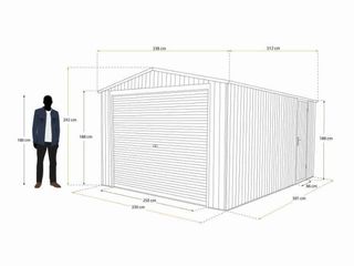 Garaje metálico Gardiun Leicester 17.5m²