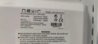 Microondas grill Nevir blanco