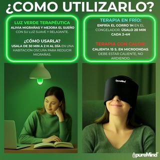 Pack Gorro Migrañas + Bombilla Luz Verde