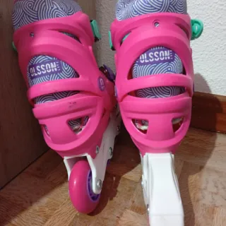 Patines en línea rosas para niña