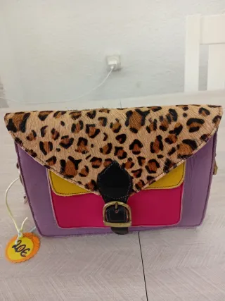 Bolsos Piel Multicolor Leopardo artesanales