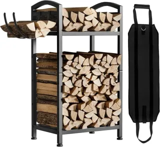 Portalegna metallo + borsa portata 156kg