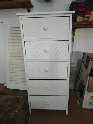 Cajonera blanca 5 cajones
