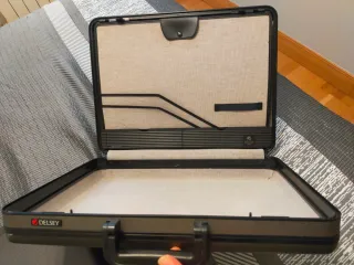 Maletín Delsey Negro/Marrón Documentos