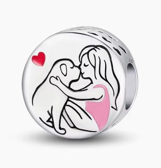 CHARM PERRO CORAZON CIRC PARA PULSERA PANDORA CAJA