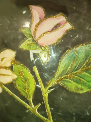 Damajuana decorada a mano