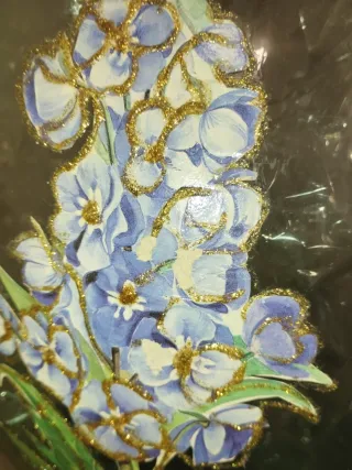 Damajuana decorada a mano