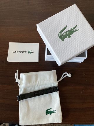 Pulsera Lacoste Negra Acero Inoxidable