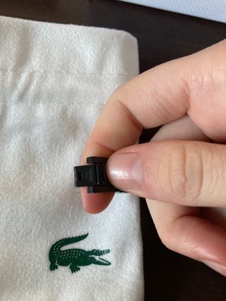 Pulsera Lacoste Negra Acero Inoxidable