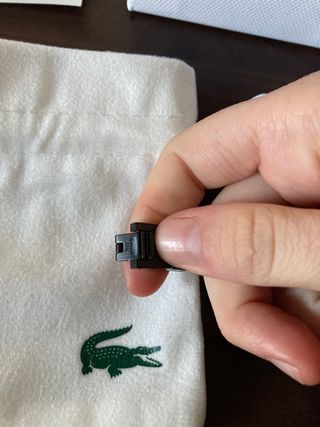 Pulsera Lacoste Negra Acero Inoxidable