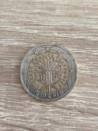 Moneda 2 Euros Francia 2001 Rara