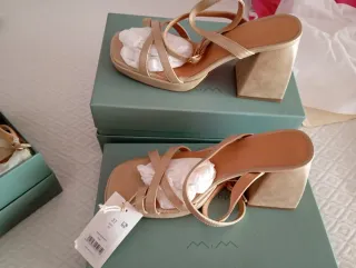 Sandalias Mim doradas sin estrenar Talla 37