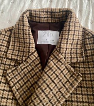 Abrigo cuadros niña Zara Talla 8