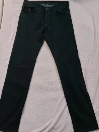 Pantalón Verde Oscuro Massimo Dutti Talla M 38
