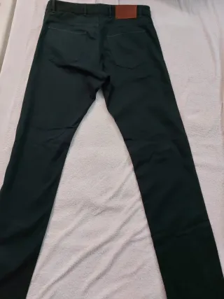 Pantalón Verde Oscuro Massimo Dutti Talla M 38