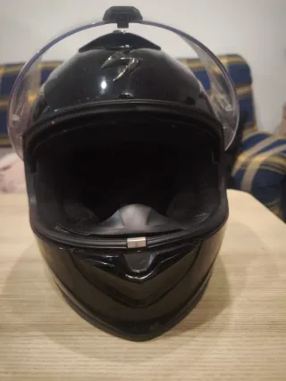 Casco Scorpion Negro Moto