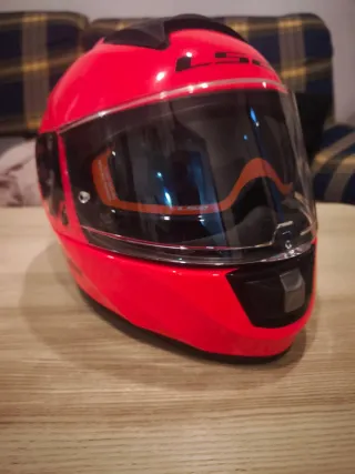 Casco Moto LS2 Talla M Rojo