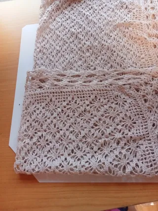 Tapete de ganchillo hecho a mano