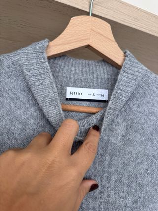 Vestido punto Lefties gris sin mangas