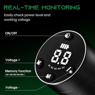 Kit Máquina Tatuaje REVO Negra y Dorada