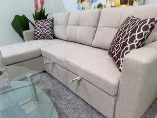 Sofá cama chaise longue con arcón