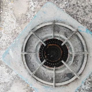 Antigua cocina de gas