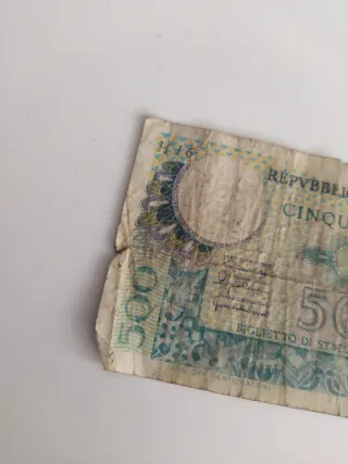 500 LIRE ITALIA CON MERCURIO IN BANCONOTA