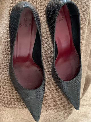 Zapatos de tacón piel serpiente