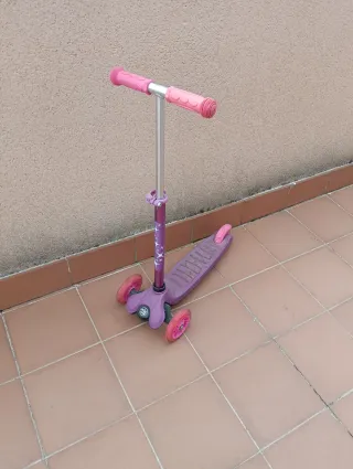 Patín infantil 3 ruedas rosa