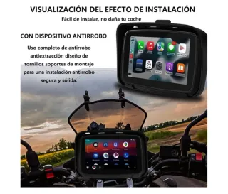 Pantalla GPS CarPlay Android Auto para moto